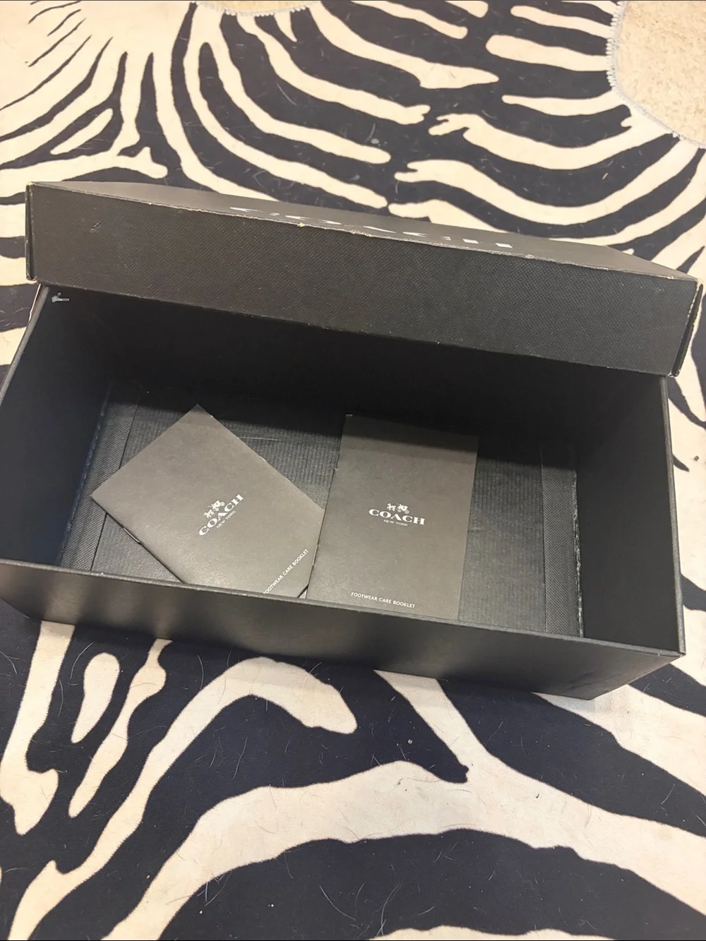 Coach empty shoe box for storage